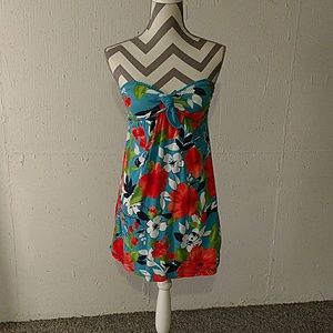 Strapless summer dress.